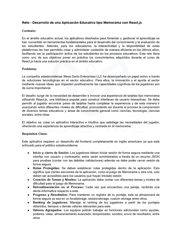 Reto desarrollo de una aplicaci n de cuestionarios educativos con