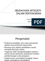 Pembudayaan Integriti Dalam Pentaksiran