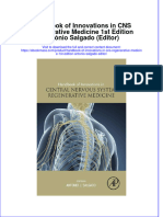 Textbook Ebook Handbook of Innovations in Cns Regenerative Medicine 1St Edition Antonio Salgado Editor All Chapter PDF