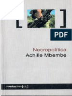 Libro NecropolÃ Tica - Achille Mbembe (Livro)