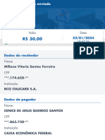 Valor Data: Millena Vitoria Santos Ferreira .174.658 - Bco Itaucard S.A