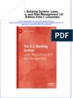 Textbook Ebook The U S Banking System Laws Regulations and Risk Management 1St Ed 2020 Edition Felix I Lessambo All Chapter PDF