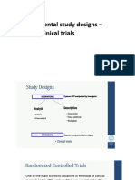 Experimental Study Design Clinical Trial