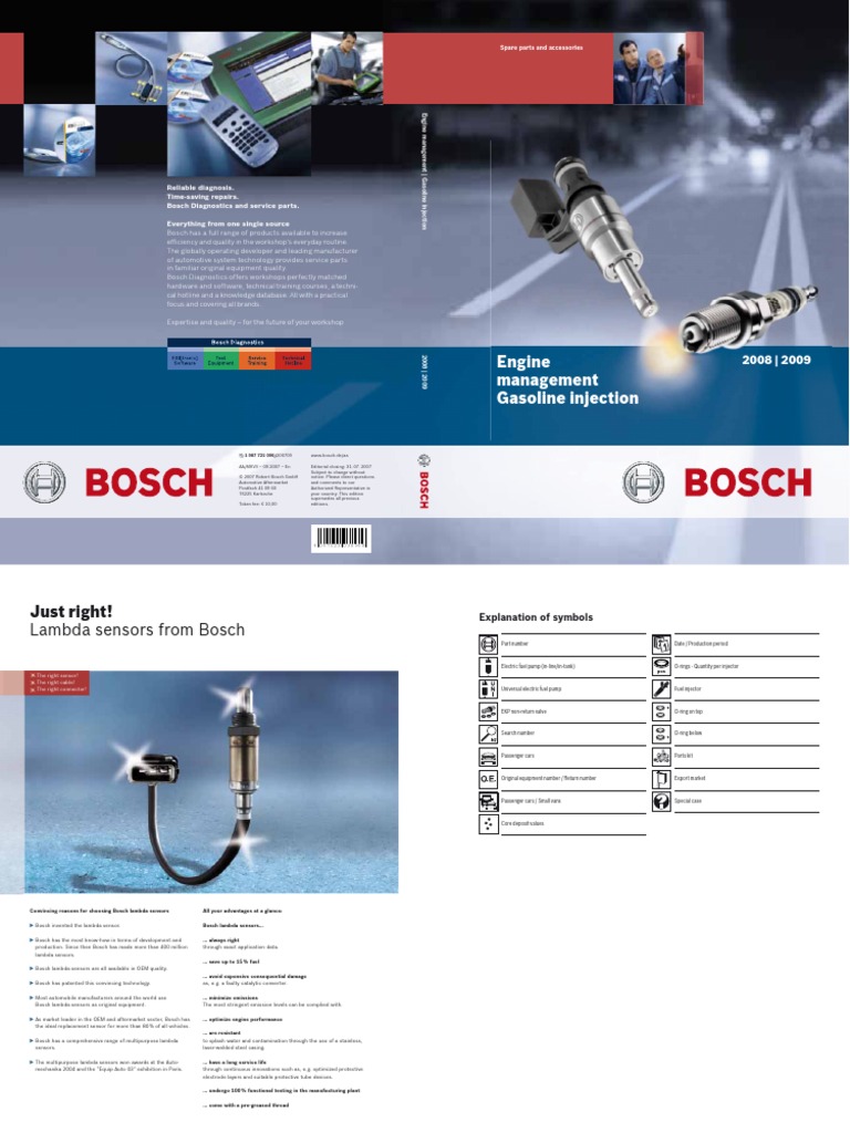 Bosch Catalog and Technical Info Fuel Injection Throttle