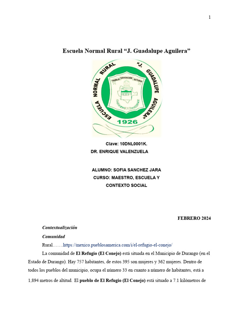 Escuela Normal Rural | PDF | Aprendizaje | Evaluación
