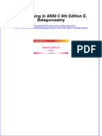Textbook Ebook Programming in Ansi C 6Th Edition E Balagurusamy All Chapter PDF