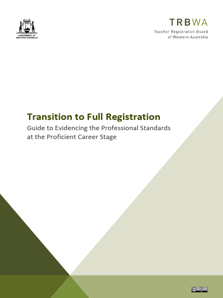 Transition To Full Registration | PDF | Teachers | Educational Assessment