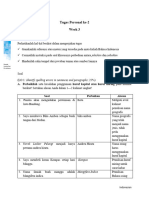 Tugas Personal Ke-2 Week 3: A. Perbaikilah Satu Kesalahan Penggunaan Huruf Kapital Atau Huruf Miring Pada Kalimat