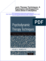 Textbook Ebook Psychodynamic Therapy Techniques A Guide To Expressive and Supportive Interventions Brian A Sharpless All Chapter PDF