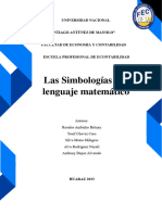 Las Simbologías y El Lenguaje Matemático - FOLLETO 1