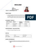 Pooja Resume