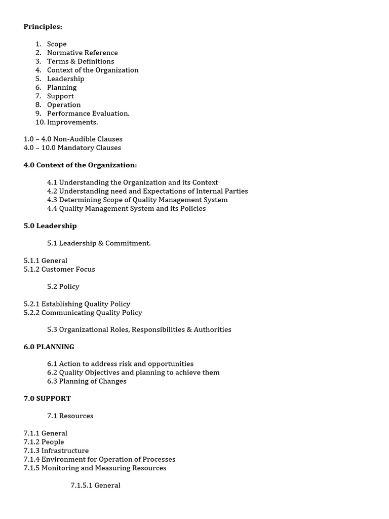Principles | PDF | Quality Management System | Business