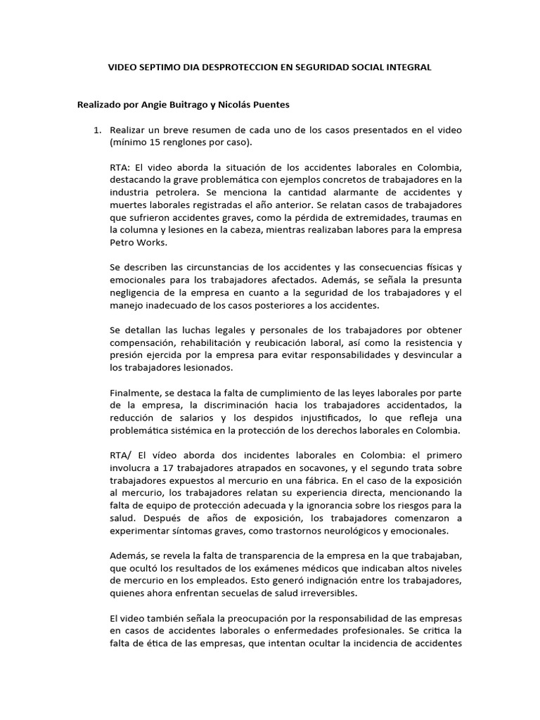 Desprotección Laboral en Seguridad Social | PDF | Casco | Salario