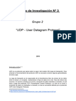 Trabajo de Investigación #3: "UDP - User Datagram Protocol"