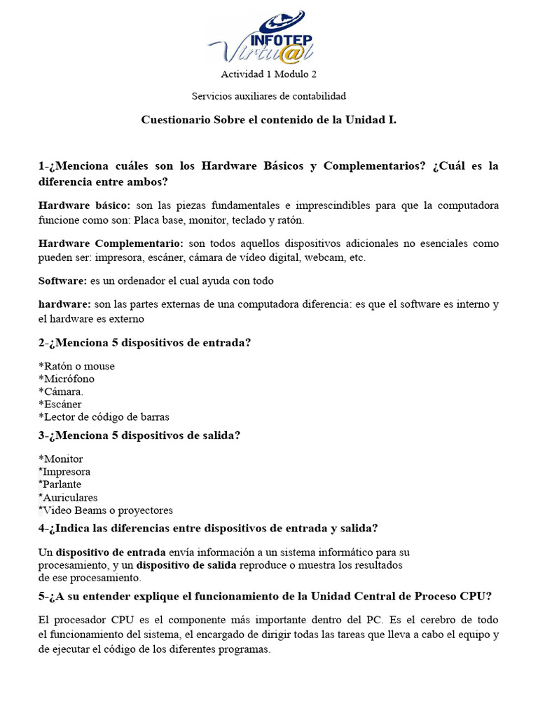 Hardware y Software: Fundamentos Esenciales | PDF | Hardware de la ...
