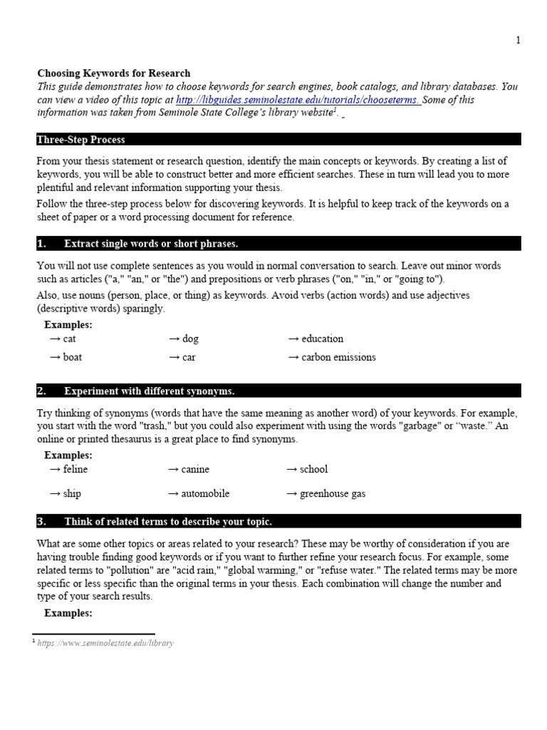 Library Handout Packet | PDF | Index Term | Word