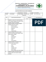 Ceklis Audit Internal Juli - Des 2019