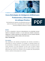 Información Curso Estrategias de Inteligencia Artificial para Profesionales y Educadores - Un Enfoque