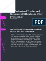 The Professional Teacher and Government Officials and Other