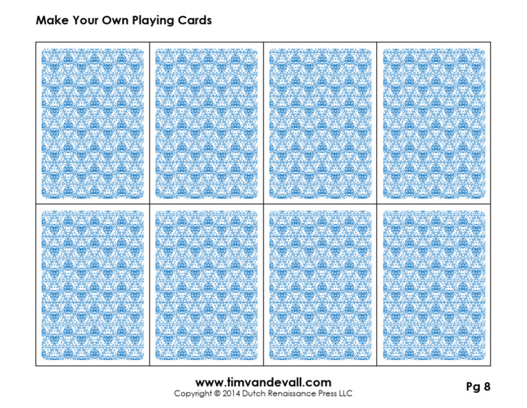 Playing Card Template 8 | PDF