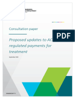 Consultation Paper Proposed Updates To Acc Regulated Payments For Treatment