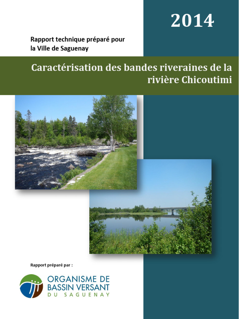 Caractérisation des rives de la rivière Chicoutimi | PDF | Sol ...