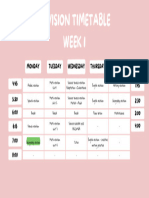 Revision Timetable