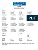 Impression de La Conjugaison Du Verbe Lâcher Voix Passive