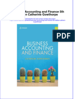 Textbook Ebook Business Accounting and Finance 5Th Edition Catherine Gowthorpe All Chapter PDF