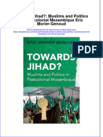 Textbook Ebook Towards Jihad Muslims and Politics in Postcolonial Mozambique Eric Morier Genoud All Chapter PDF