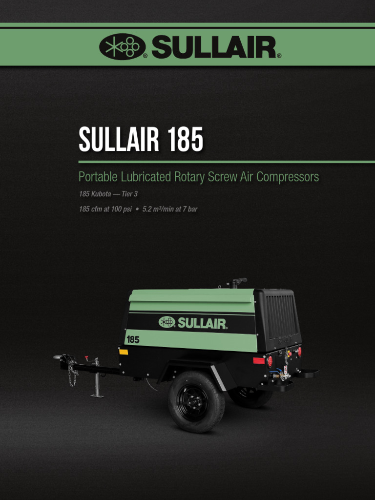 Sullair - 185 International Brochure | PDF | Engines | Diesel Engine