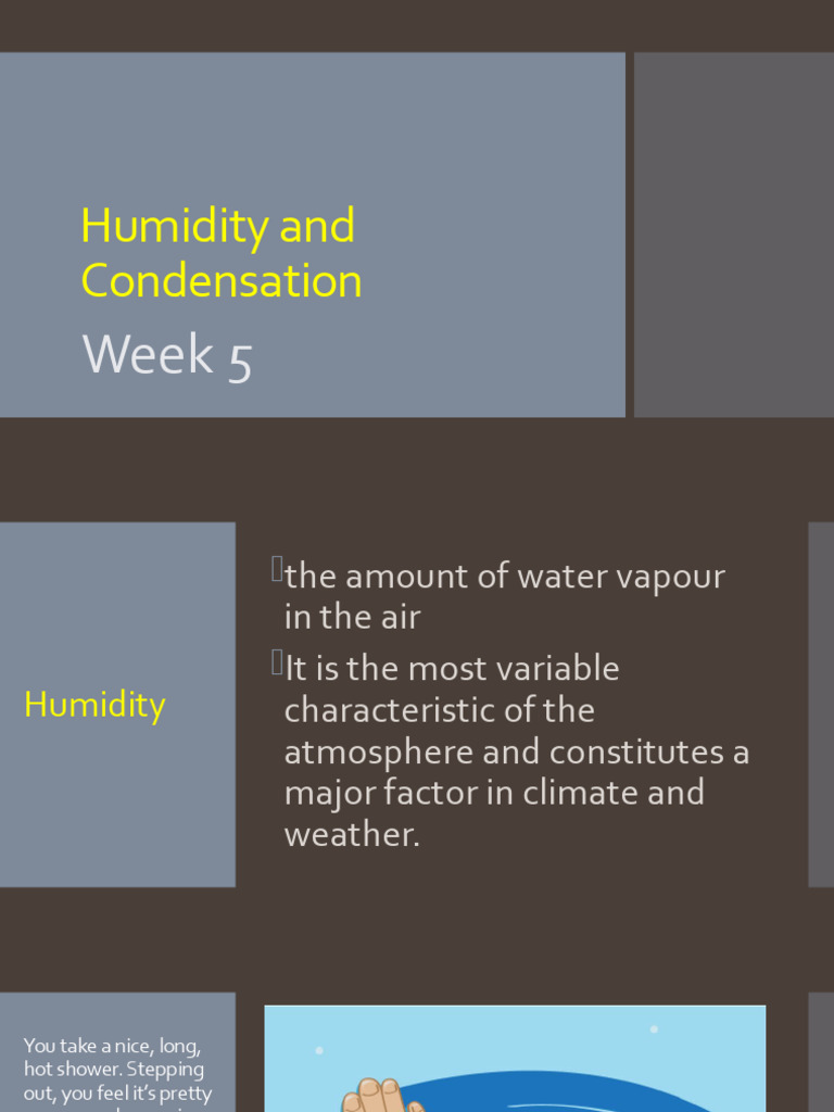 Humidity and Condensation Week 5 | PDF