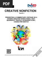 To QA SHS CREATIVE NON FICTION Q4 MODULE 2 Non Fiction