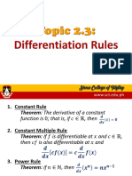 Topic 2.3-Differentiation Rules