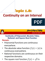 Topic 1.8-Continuity On An Interval