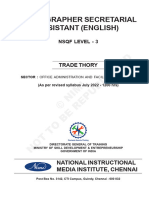 Stenographer Secretarial Assistant - TT - English - (2022)