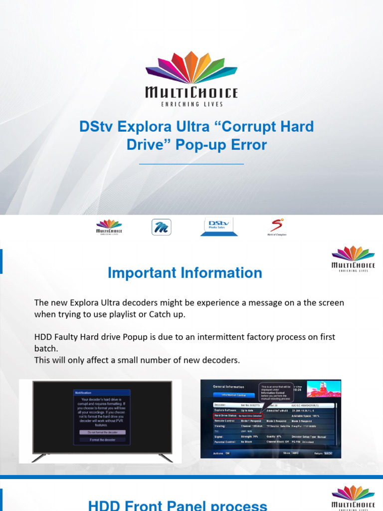 Format DStv Explora Ultra Hard Drive | PDF