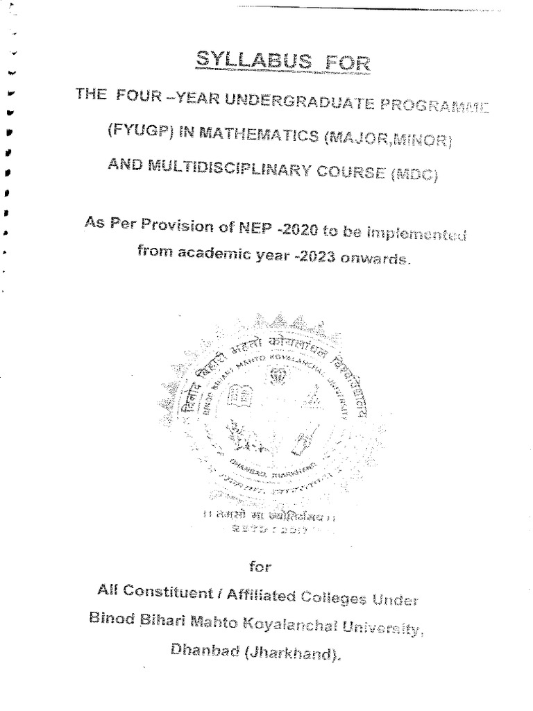 Mathematics Syllabus Stage 1