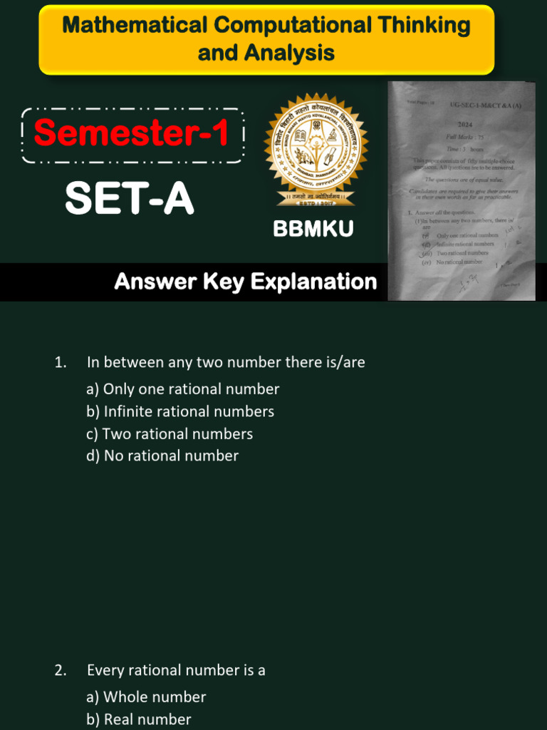 Mathematical Computational Thinking Answers | PDF | Rational Number ...