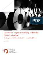 Financing Industrial Decarbonization of India's Iron & Steel