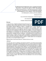 Contributo Das Demonstrações Financeiras para A Tomada de Decisão Financeiras e de Gestão Da Empresa CDM