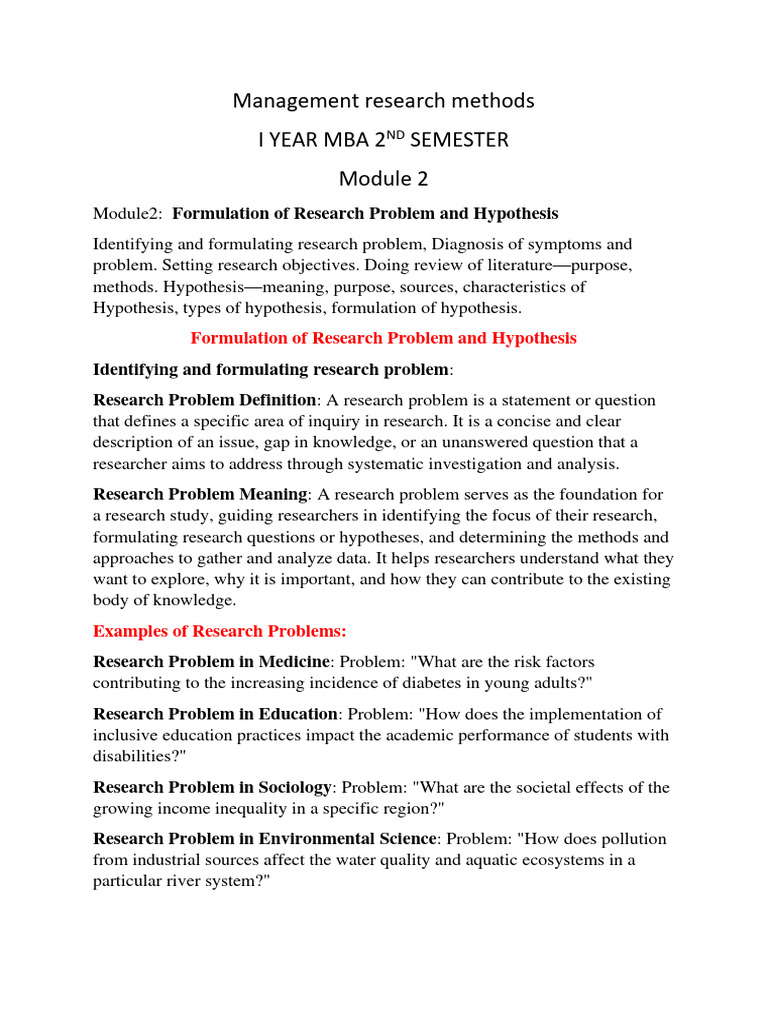 MRM 2 | Download Free PDF | Type I And Type Ii Errors | Hypothesis