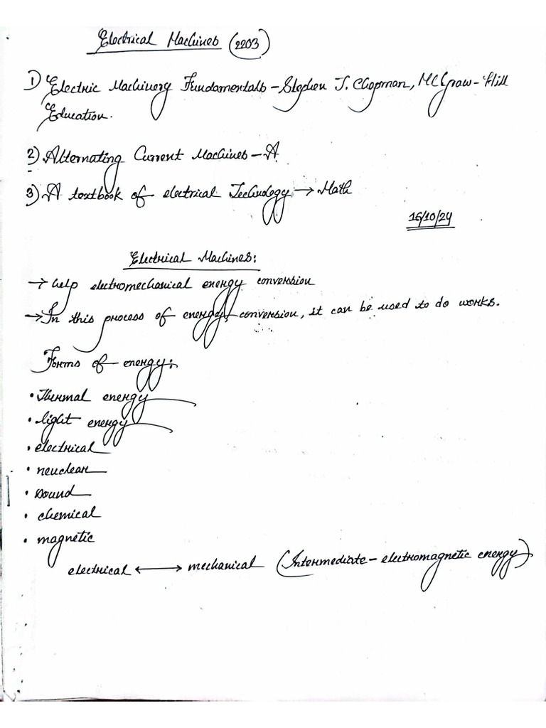 Electrical Machines Pdf