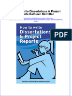 Textbook Ebook How To Write Dissertations Project Reports Kathleen Mcmillan All Chapter PDF