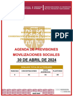 AGENDA DE PREVISIONES DEL 30 DE ABRIL DE 2024 ---actualizado