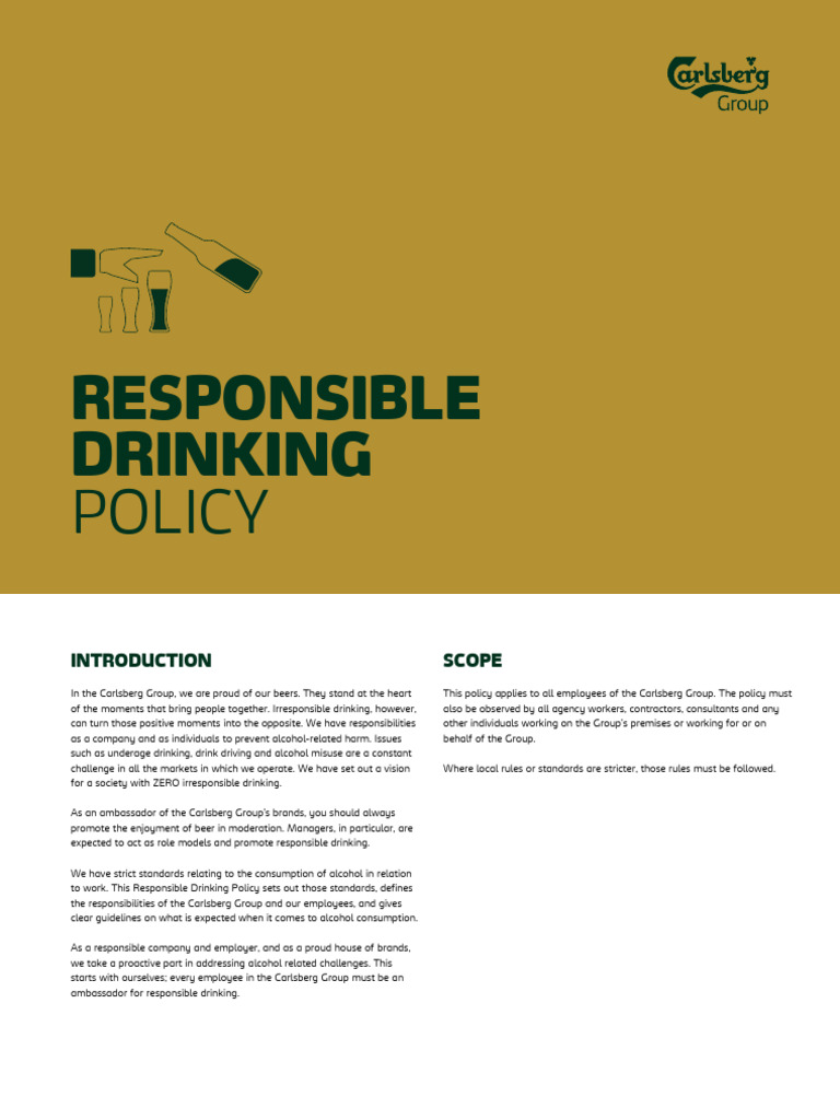 Carlsberg Group Responsible Drinking Policy | PDF | Employment ...