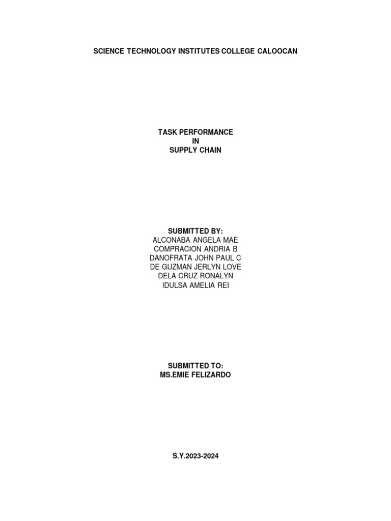 Supply Chain Midterm Tp Pdf Supply Chain Economies