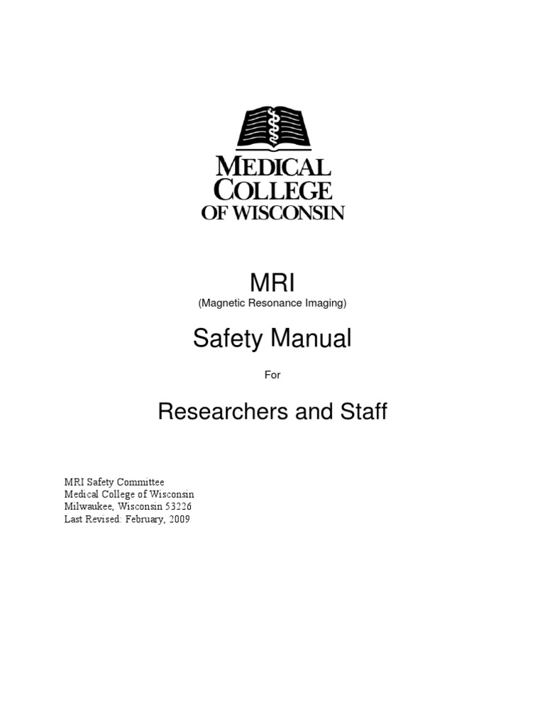 MRISafety Manual | Download Free PDF | Magnetic Resonance Imaging ...