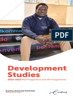 Development Studies - 2022 - 2023 PHD Programme and MA Programmes
