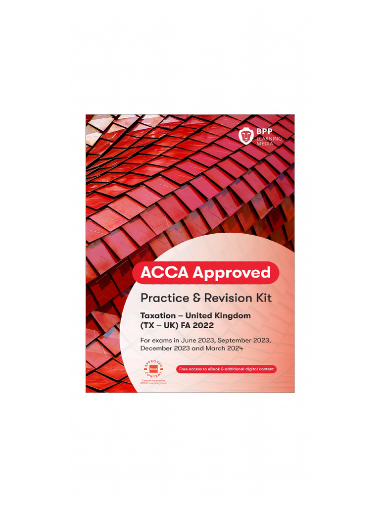 BPP ACCA Taxation Course Insights 2024 | PDF